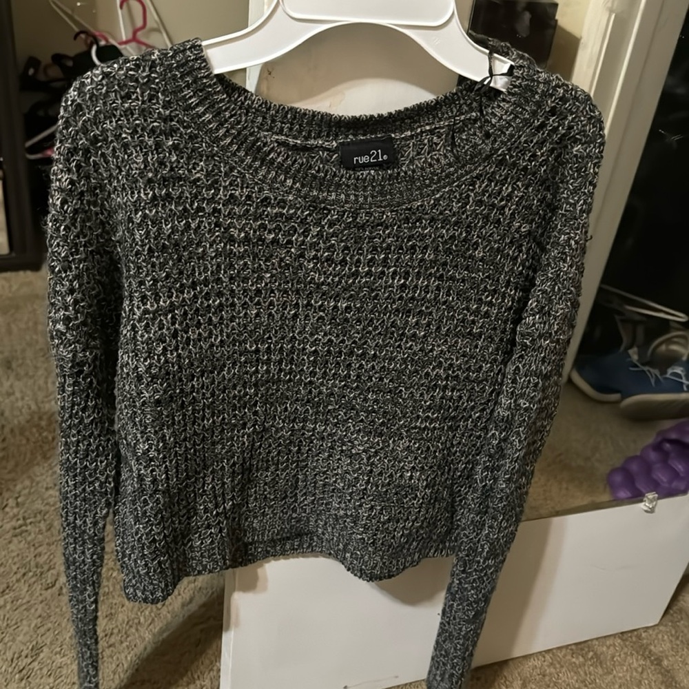 Knitted sweater. Kind of cropped.